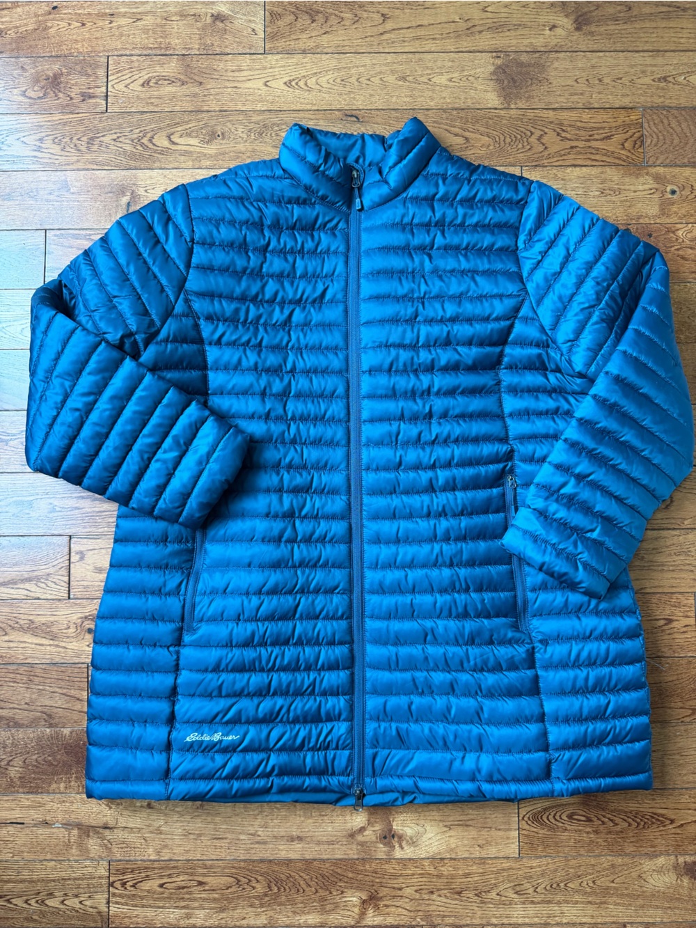 Lightweight Women's Packable Puffer Jacket - Deep Teal Blue